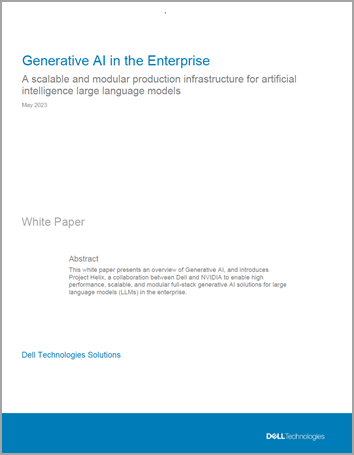 Generative AI in the Enterprise | Dell Technologies Info Hub