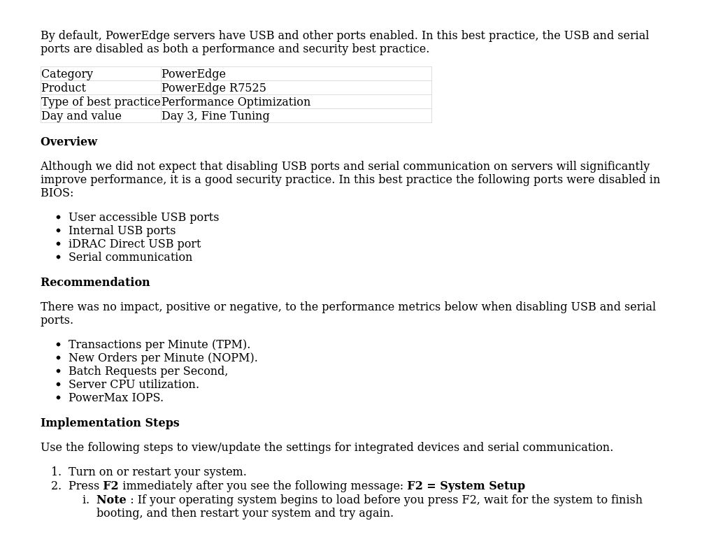 PowerEdge: Disable Unused Integrated Devices | AMD-Based SQL Server CPU ...