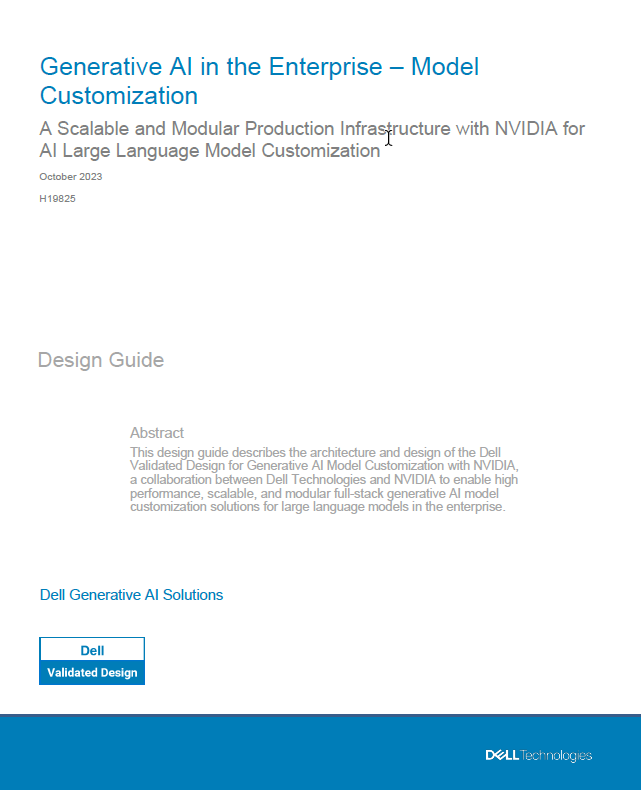 Design Guide—Generative AI in the Enterprise – Model Customization ...